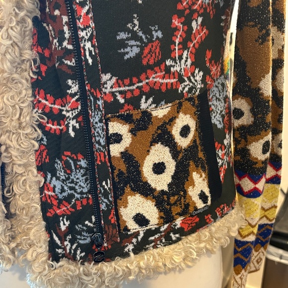 Desigual Multicolor Teddy Jacket with Faux Fur - Picture 2 of 9